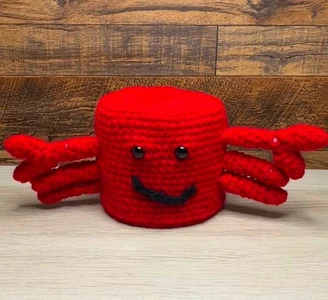Handmade Crochet Crab Toilet Roll Cover Pattern
