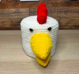 Handmade Crochet Chicken Toilet Roll Cover Pattern