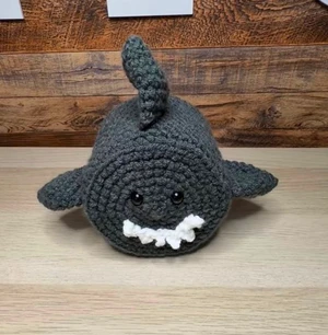 Handmade Crochet Shark Toilet Roll Cover Pattern