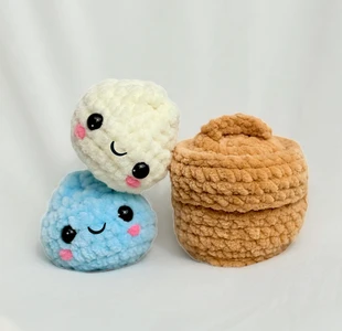 Dumpling & Steamer kawaii plushie
