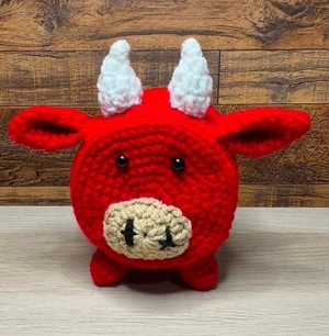 Handmade Crochet Bull Toilet Roll Cover Pattern