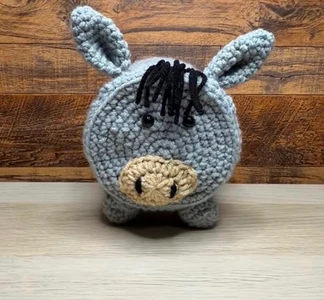 Handmade Crochet Donkey Toilet Roll Cover Pattern