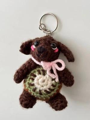 Kiwi Puppy Keychain Plush