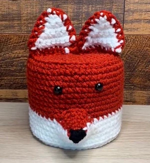 Handmade Crochet Fox Toilet Roll Cover Pattern
