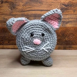 Handmade Crochet Cat Toilet Roll Cover Pattern