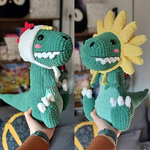 T-Rex in 2 hats