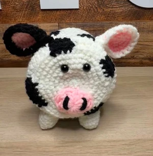 Handmade Crochet Cow Toilet Roll Cover Pattern