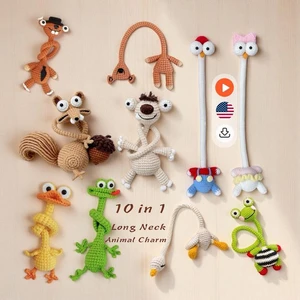 10 in 1 Long Neck Animal Charm Crochet Pattern | Amigurumi Keychain( VIDEO TUTORIAL)