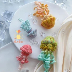 Acrylic Dyed Jellyfish Micro Crochet Pattern Video Tutorial
