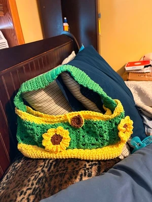 Golden Bloom Handbag