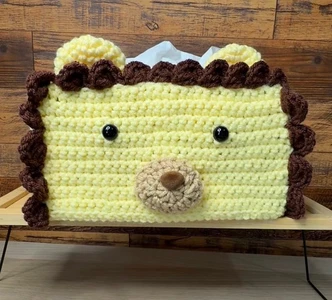 Handmade Crochet Lion Tissue Box Cover Pattern
