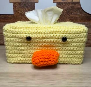 Handmade Crochet Duck Tissue Box Cover Pattern