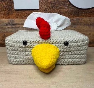Handmade Crochet Chicken Tissue Box Cover Pattern