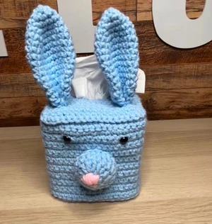 Handmade Crochet Bunny Rabbit Tissue Box Cover Pattern