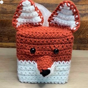 Handmade Crochet Fox Tissue Box Cover Pattern