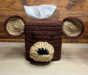 Handmade Crochet Monkey Tissue Box Cover Pattern