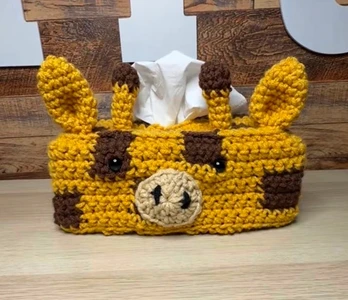 Handmade Crochet Giraffe Tissue Box Cover Pattern