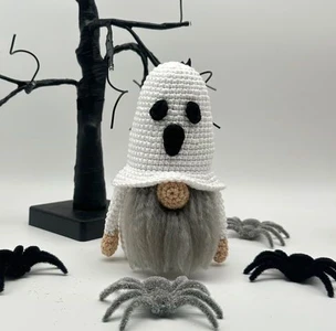 Halloween Ghost Gnome Crochet Pattern