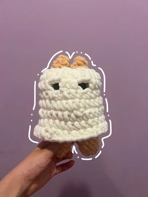 Cat in a ghost costume