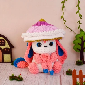 Pink Mushroom Bunny Crochet Pattern