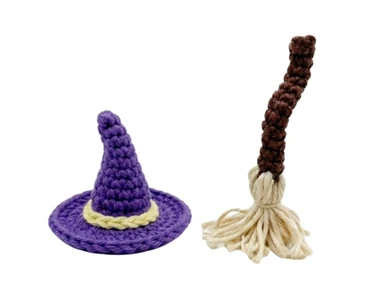 Mini Witch Hat and Broomstick