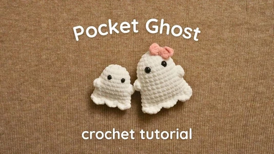 Crochet the Pocket Ghost in 10 Minutes!  Easy, Fast, No-Sew Tutorial for Halloween