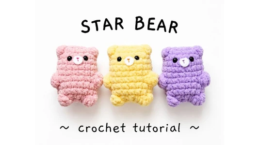 Crochet a STAR BEAR! ⭐ Easy No-Sew Amigurumi Tutorial