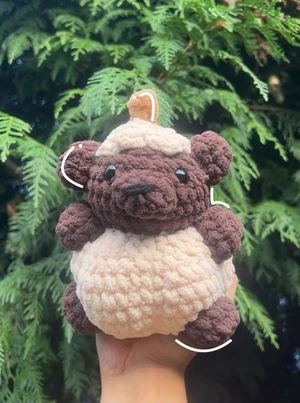 Crochet pumpkin bear