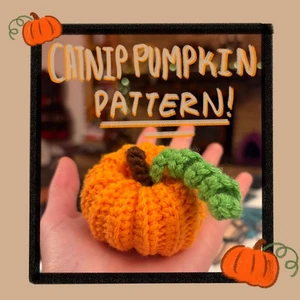 Crochet Catnip Pumpkin toy