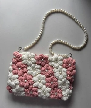 puffy flower handbag