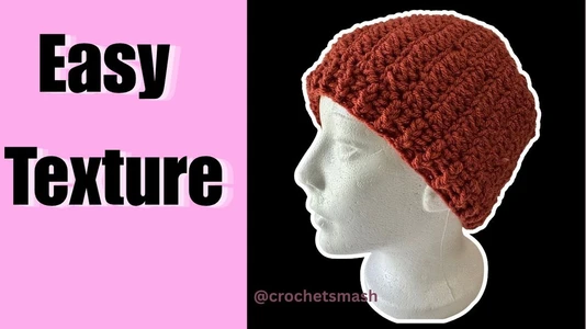 How to Crochet A Textured Beanie | Beginner Pattern