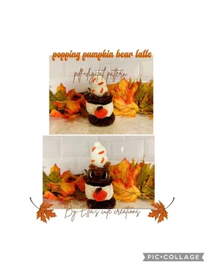 Popping pumpkin bear latte (PDF included)
