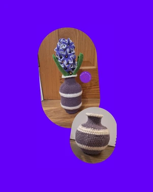 Hyacinth flower and 2 vases