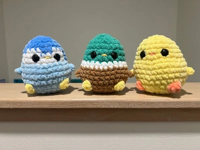 No-sew 3-in-1 chunky loaf birds