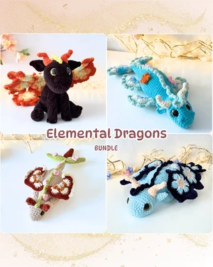 Elemental Dragons Bundle - 4 crochet patterns
