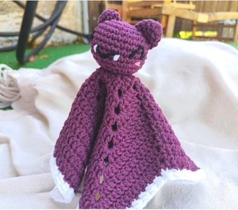 Bat Lovey Crochet Pattern | Baby Blanket Lovey | Bat Security Blanket | Halloween Baby Gift | Amigurumi Lovey