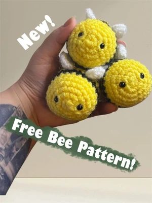 Free Bee Keychain Pattern