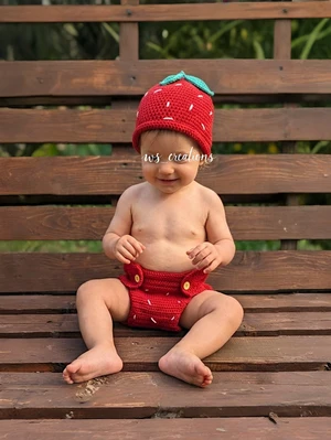 Strawberry diaper cover