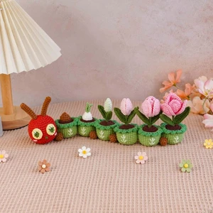 Caterpillar Tulip Pot Crochet Pattern