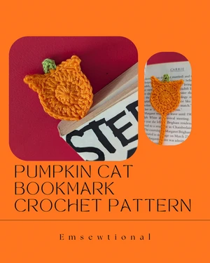 Pumpkin Cat Bookmark