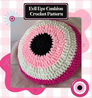 Whimsical Evil Eye Cushion