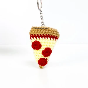 Slice of Pepperoni Pizza Keychain