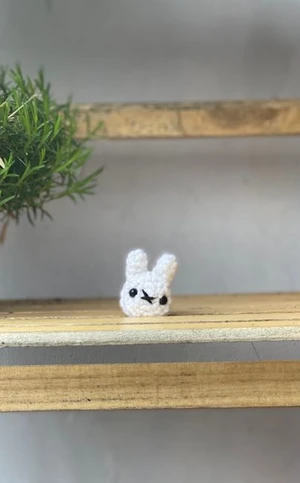 Bunny keychain crochet pattern