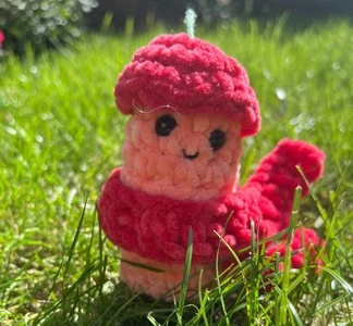 Apple worm crochet pattern