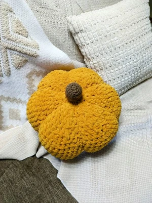 Free Crochet Huge Pumpkin Throw Pillow