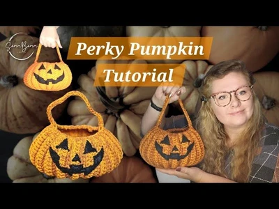 Perky Pumpkin Tutorial  Halloween Crochet Trick or Treat Bag