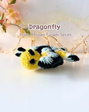 Dragonfly (African Flower) - Amigurumi Crochet Pattern