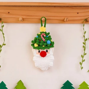 Green Christmas Tree Hat Santa Crochet Pattern