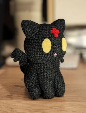 Winged Black Cat | Custom Pattern