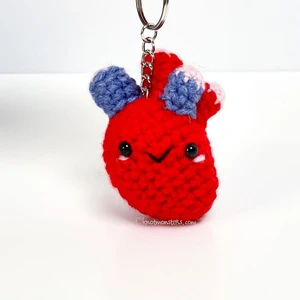 Anatomical Heart Keychain